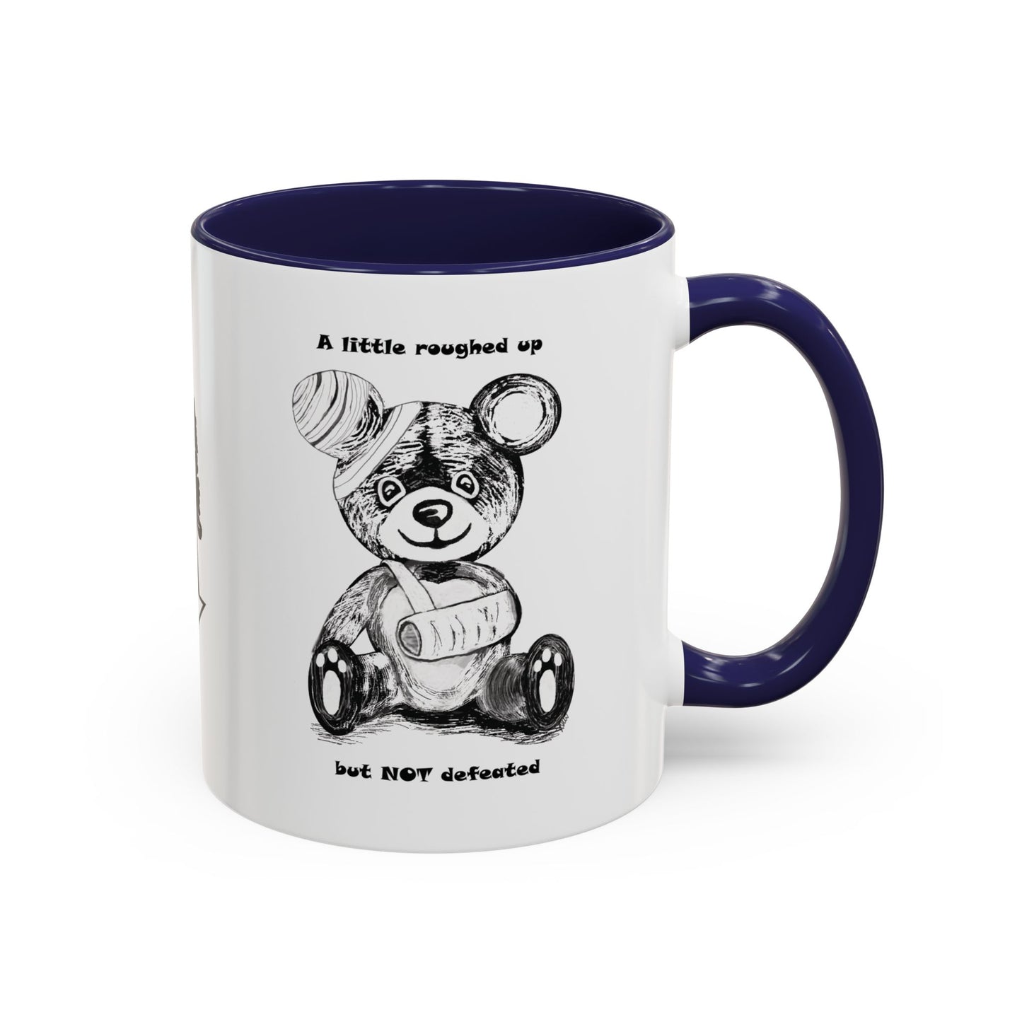 "NOT defeated" Accent Coffee Mug (11 oz)