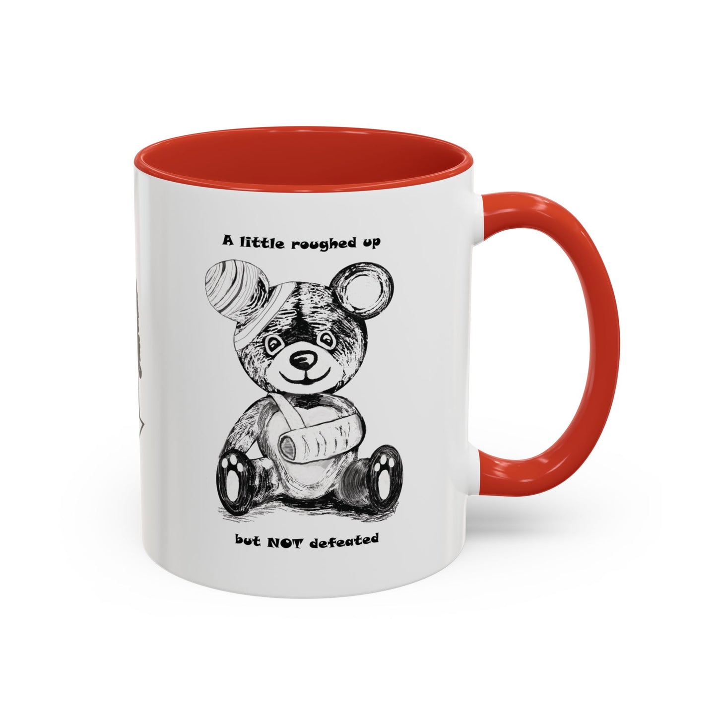 "NOT defeated" Accent Coffee Mug (11 oz)