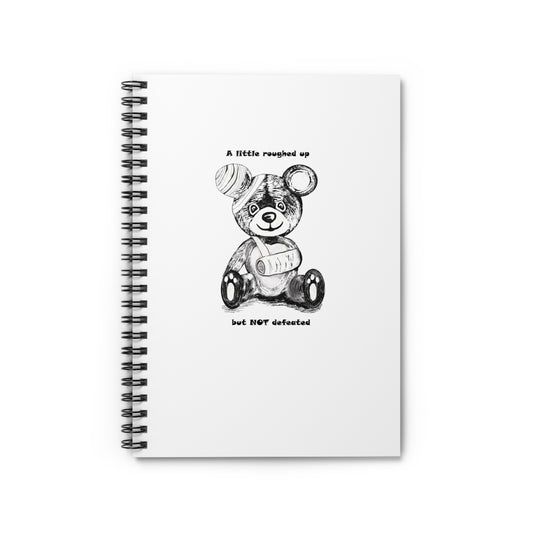 "Not Defeated" Bear Series Edition Spiral Notebook - Ruled Line